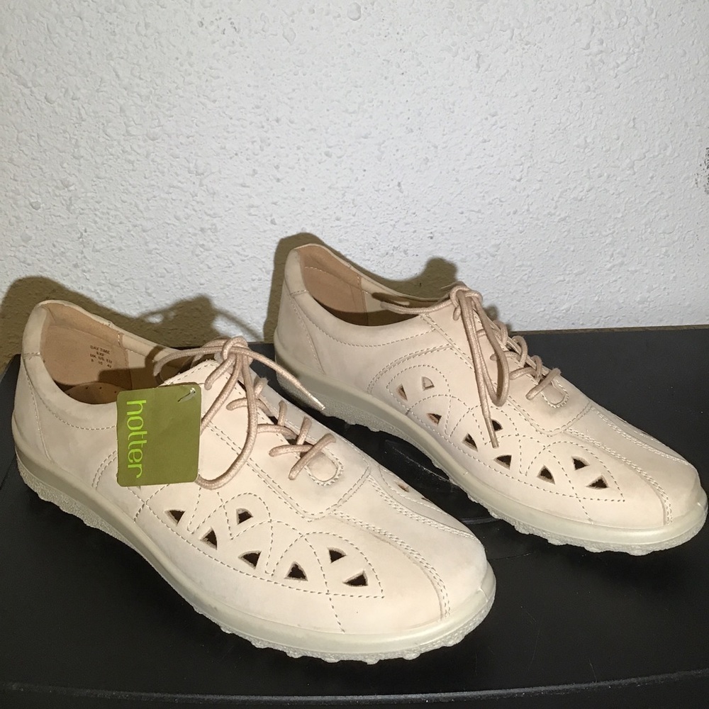 Hotter daytime comfort concept tan lace up shoes size 10